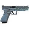 Glock G34 Gen5 Competition MOS 9mm Luger 5.31in Blue Titanium Flag Cerakote Pistol - 17+1 Rounds - Blue