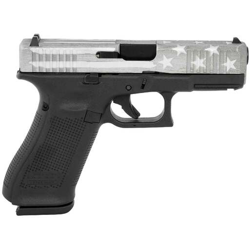 Glock G45 Gen5 Compact Crossover 9mm Luger 4.02in Black / Gray Battle Worn Flag Cerakote Pistol - 17+1 Rounds - Gray image