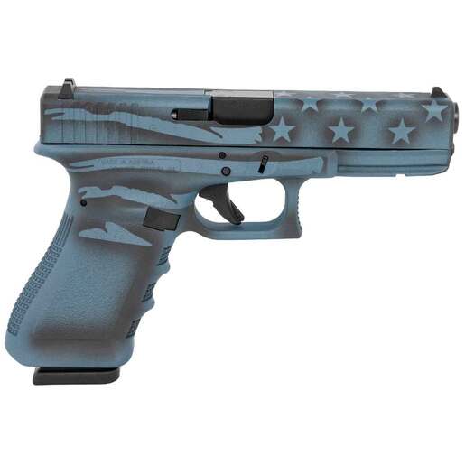 Glock G17 Gen3 9mm Luger 4.49in Blue Titanium Flag Cerakote Pistol - 17+1 Rounds - Blue image