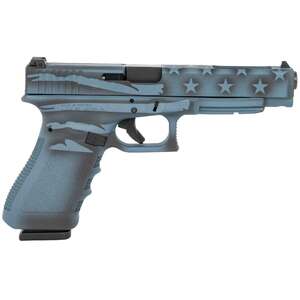 Glock G34 Gen3 Competition 9mm Luger 5.31in Blue Titanium Flag Cerakote Pistol - 17+1 Rounds