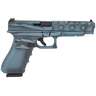 Glock G34 Gen3 Competition 9mm Luger 5.31in Blue Titanium Flag Cerakote Pistol - 17+1 Rounds - Blue