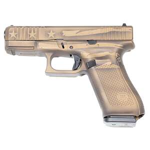 Glock G45 Gen5 Compact Crossover 9mm Luger 4.02in Black / Coyote Battle Worn Flag Cerakote Pistol - 17+1 Rounds