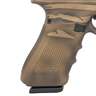 Glock G17 Gen4 9mm Luger 4.49in Black / Coyote Battle Worn Flag Cerakote Pistol - 17+1 Rounds - Brown
