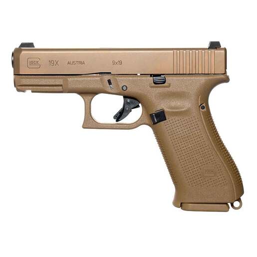 Glock 19 Refurbished 9mm Luger 4.02in Bronze Nitron Coyote nPVD Pistol - 17+1 Rounds - Used image