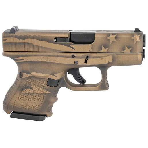 Glock 27 Gen4 Sub-Compact 40 S&W 3.43in Coyote Battle Worn Flag Cerakote Pistol - 9+1 Rounds - Brown Subcompact image