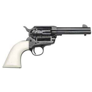 Taylors and Company 1873 Cattleman Outlaw Legacy 357 Magnum 4.75in Blued Engraved Steel Revolver - 6 Rounds