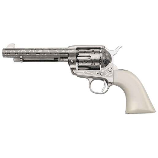 Taylor's & Company 1873 Cattle Brand 357 Magnum 5.5in Nickel-Plated Engraved Revolver - 6 Rounds image