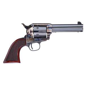 Taylor's & Company Short Stroke Smoke Wagon 357 Magnum 4.75in Taylor Polished Blued / Color Case Hardened Steel Revolver - 6 Rounds