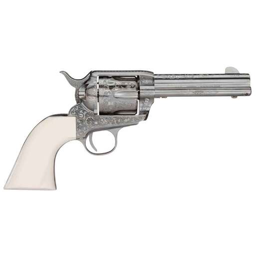 Taylor's & Company 1873 Cattleman Outlaw Legacy 45 (Long) Colt 4.75in Nickel Engraved Steel Revolver - 6 Rounds image