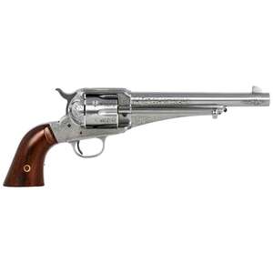 Taylors and Company 1875 Army Outlaw 45 (Long) Colt 7.5in White Engraved Steel Revolver - 6 Rounds