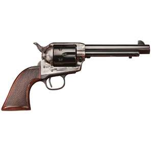 Taylors and Company Smoke Wagon Deluxe 45 (Long) Colt 4.75in Taylor Polished Blued / Color Case Hardened Steel Revolver - 6 Rounds