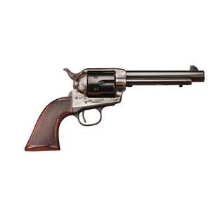 Taylor's & Company Short Stroke Smoke Wagon 45 (Long) Colt 5.5in Taylor Polished Blued / Color Case Hardened Steel Revolver - 6 Rounds