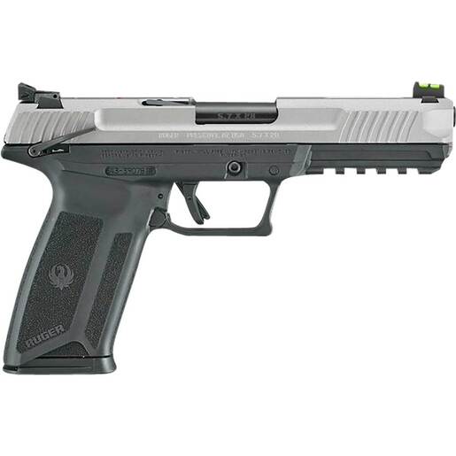 Ruger 57 5.7x28mm 4.94in Silver Cerakote Pistol - 20+1 Rounds - Black image