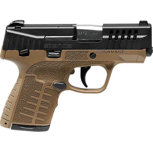 Savage Arms Stance Manual Safety 9mm Luger 3.2in Flat Dark Earth Pistol - 10+1 Rounds - Tan image