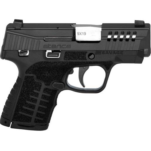 Savage Arms Stance Manual Safety 9mm Luger 3.2in Black Pistol - 7+1 Rounds - Black image