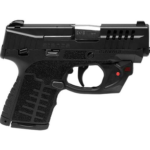 Savage Arms Stance Manual Safety 9mm Luger 3.2in Black Pistol With Red Laser - 7+1 Rounds - Black image