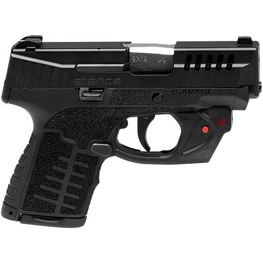 Savage Arms Stance 9mm Luger 3.2in Black Pistol With Red Laser - 7+1 Rounds - Black image