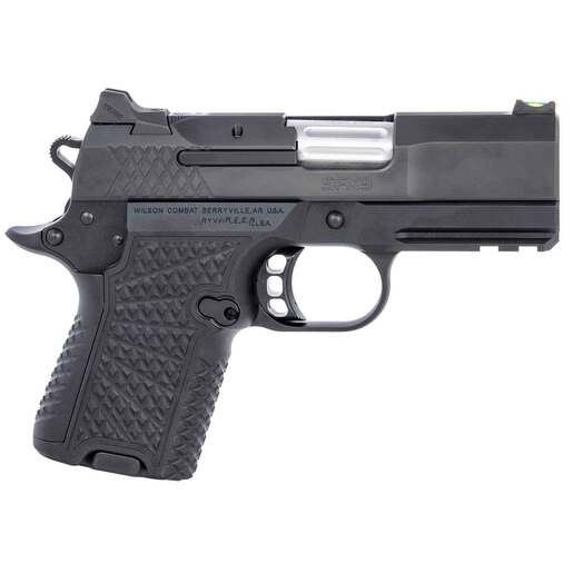 Wilson Combat 9mm Luger 3.25in Black DLC Stainless Steel Pistol - 10+1 Rounds - Black Subcompact image