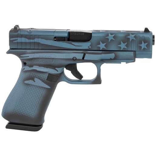 Glock 48 Compact MOS 9mm Luger 4.17in Blue Titanium Flag Cerakote Pistol - 10+1 Rounds - Blue Compact image
