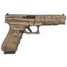 Glock 35 Gen4 Competition MOS 40 S&W 5.31in Coyote Battle Worn Flag Cerakote Pistol - 15+1 Rounds - Brown
