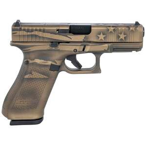 Glock 45 Gen5 Compact Crossover MOS 9mm Luger 4.02in Coyote Battle Worn Flag Cerakote Pistol - 17+1 Rounds