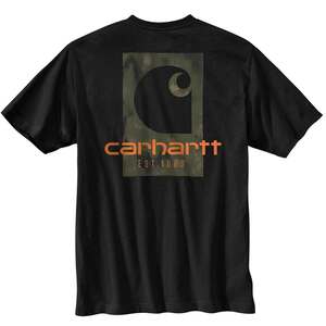 Carhartt Men's Camo Logo Short Sleeve Casual Shirt