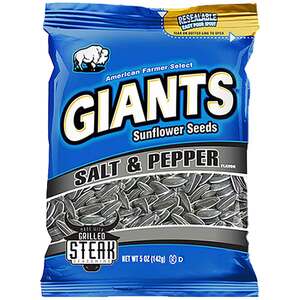 Giants Salt and Pepper Sunflower Seeds - 3 Servings