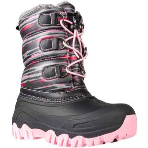 Tamarack Youth Sherpa 200g Insulated Winter Boots - Black/Pink - Size 12Y