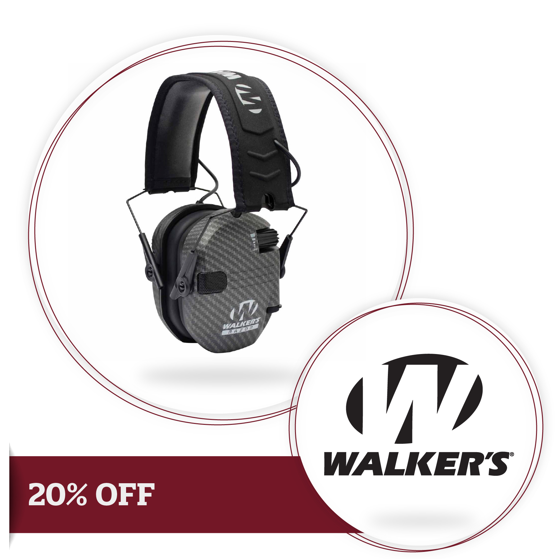 20% Off All Walker's Hearing & Eye Protection