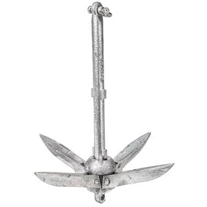 Focus On Tools Folding Anchor - 3lbs, Silver