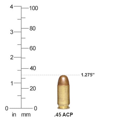 .45 ACP size chart