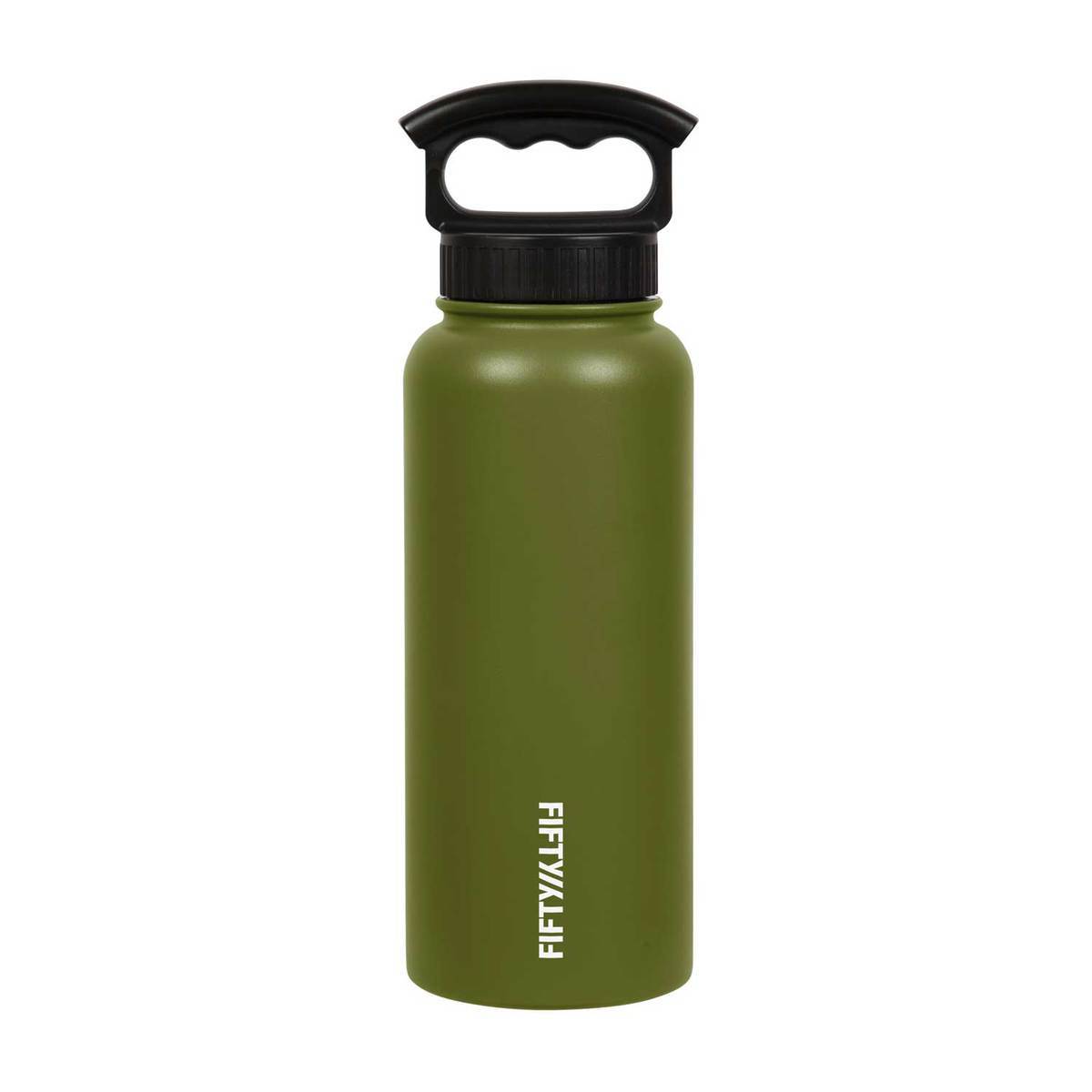 Fifty/Fifty 34oz Wide Mouth Insulated Bottle with 3-Finger Handle Lid Fifty/Fifty 34oz Wide Mouth Insulated Bottle with 3-Finger Handle Lid