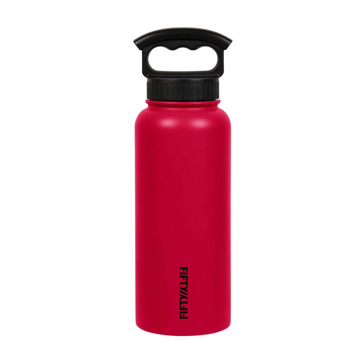 Fifty/Fifty 34oz Wide Mouth Insulated Bottle with 3-Finger Handle Lid Fifty/Fifty 34oz Wide Mouth Insulated Bottle with 3-Finger Handle Lid