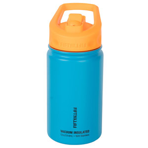 Fifty/Fifty 12oz Wide Mouth Insulated Bottle with Straw Lid - Blue