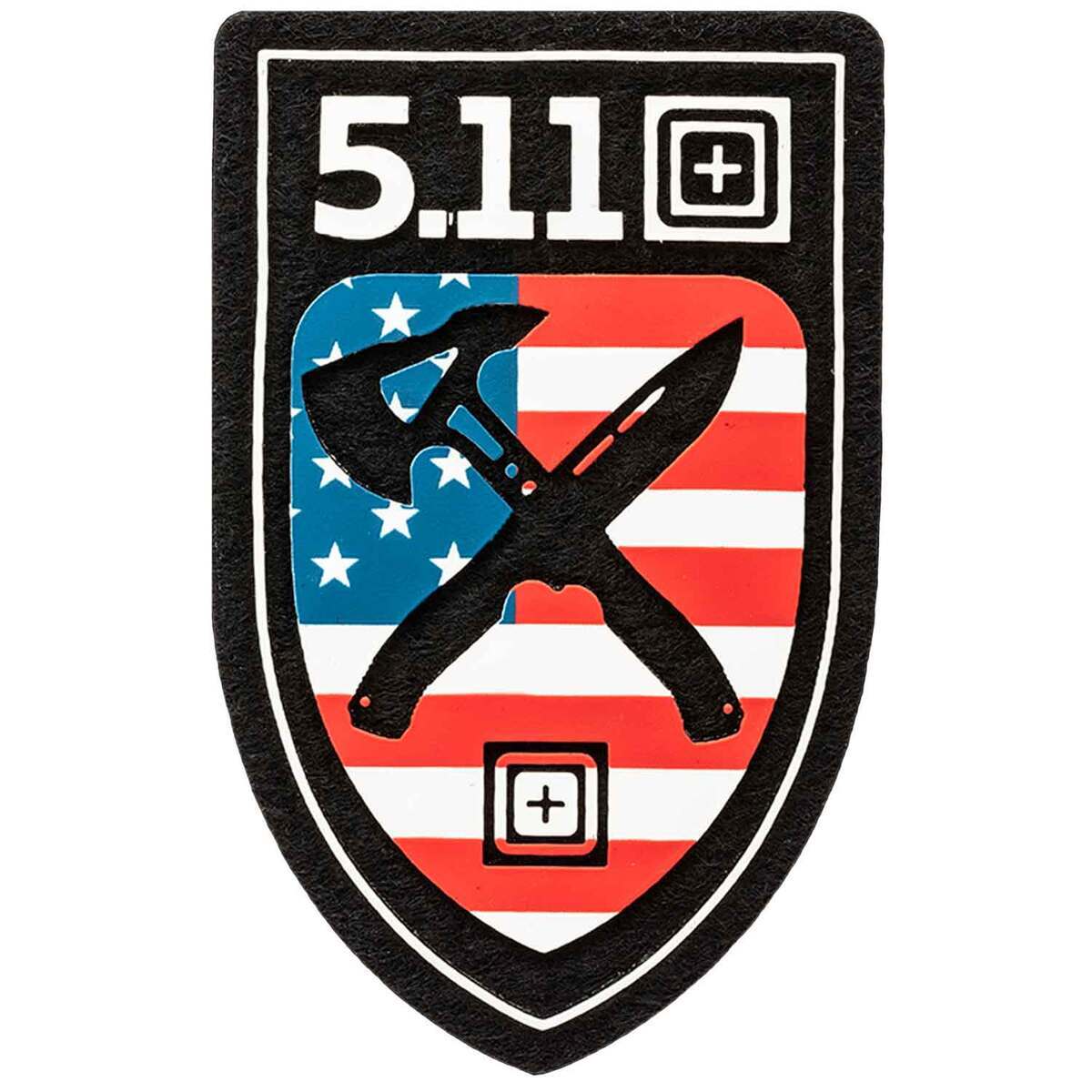 5.11 Axe and Blade Crest Patch - Black 5.11 Axe and Blade Crest Patch - Black