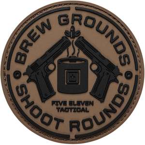 5.11 Brew Grounds Shoot Rounds Patch - Brown