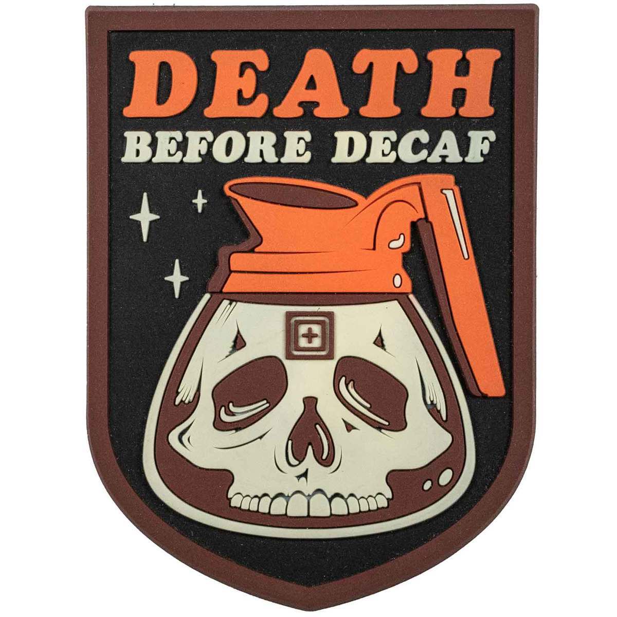 5.11 Death Before Decaf Patch - Brown - Brown 5.11 Death Before Decaf Patch - Brown - Brown