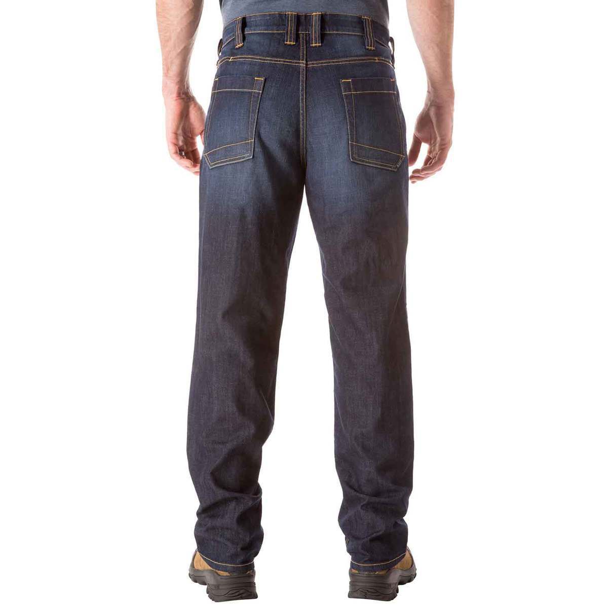 5.11 Men's Defender Flex Fitted Straight Jeans - Dark Wash Indigo ...