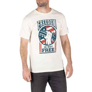 5.11 Men's Freedom Is Not Free Short Sleeve Shirt - Cream - XXL