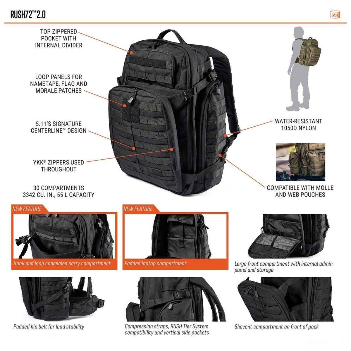 Rush 72 5.11 Tactical Rush 72 2.0 Backpack - Kangaroo | Sportsman's Warehouse