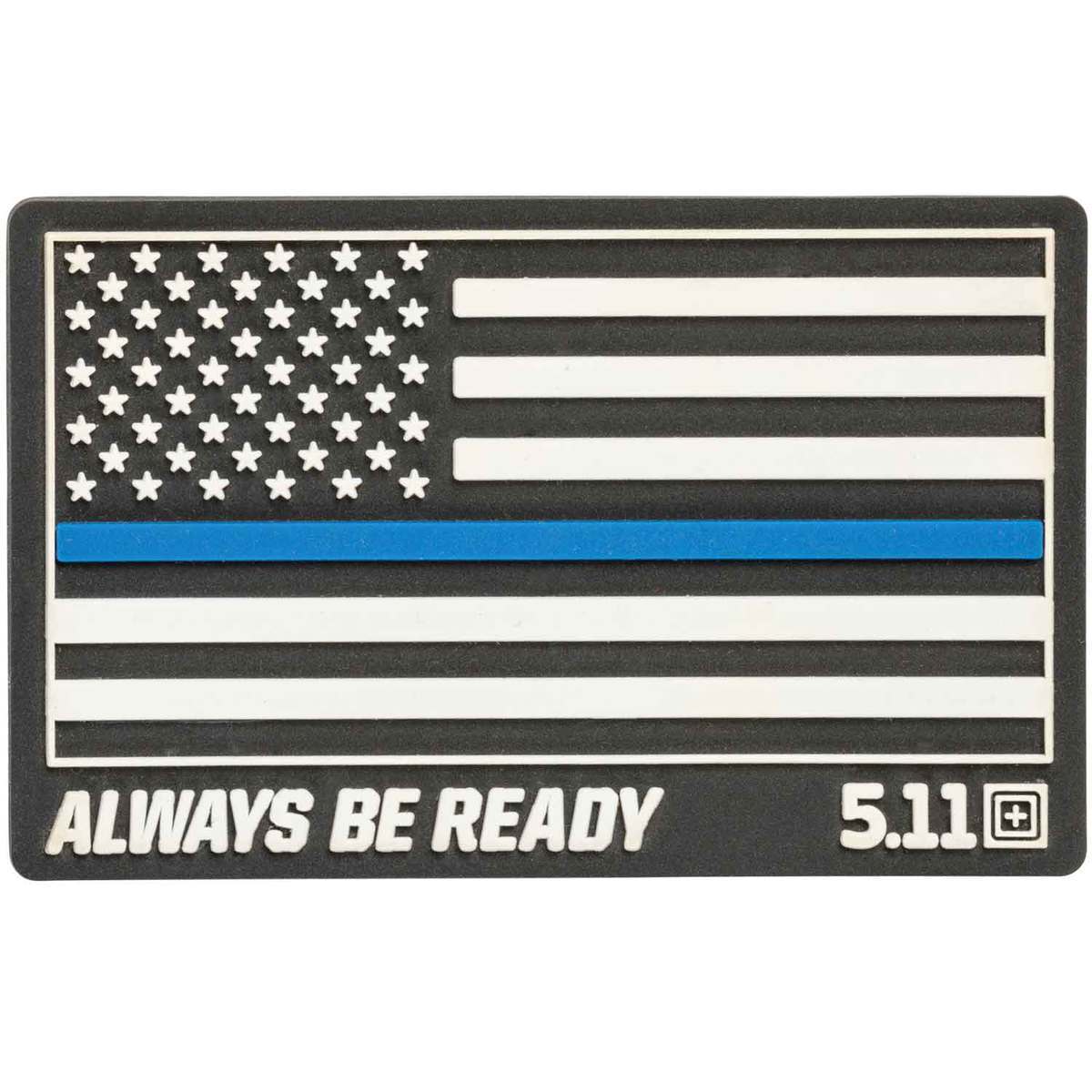 5.11 Thin Blue Line Rubber Patch - Black - Black 5.11 Thin Blue Line Rubber Patch - Black - Black
