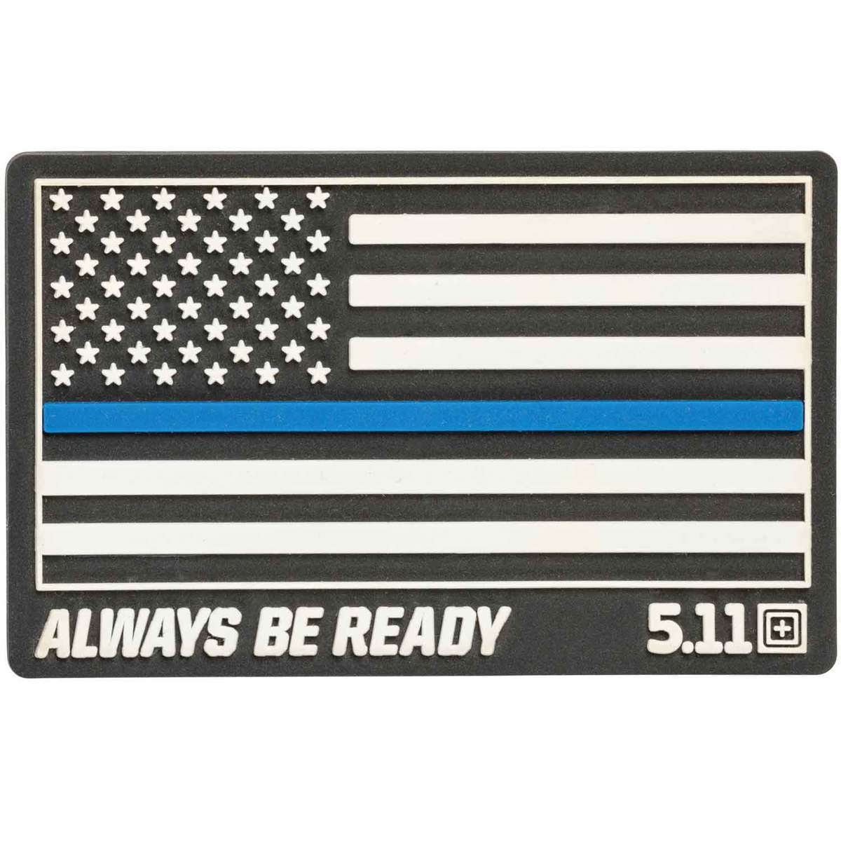 5.11 Thin Blue Line Rubber Patch - Black - Black