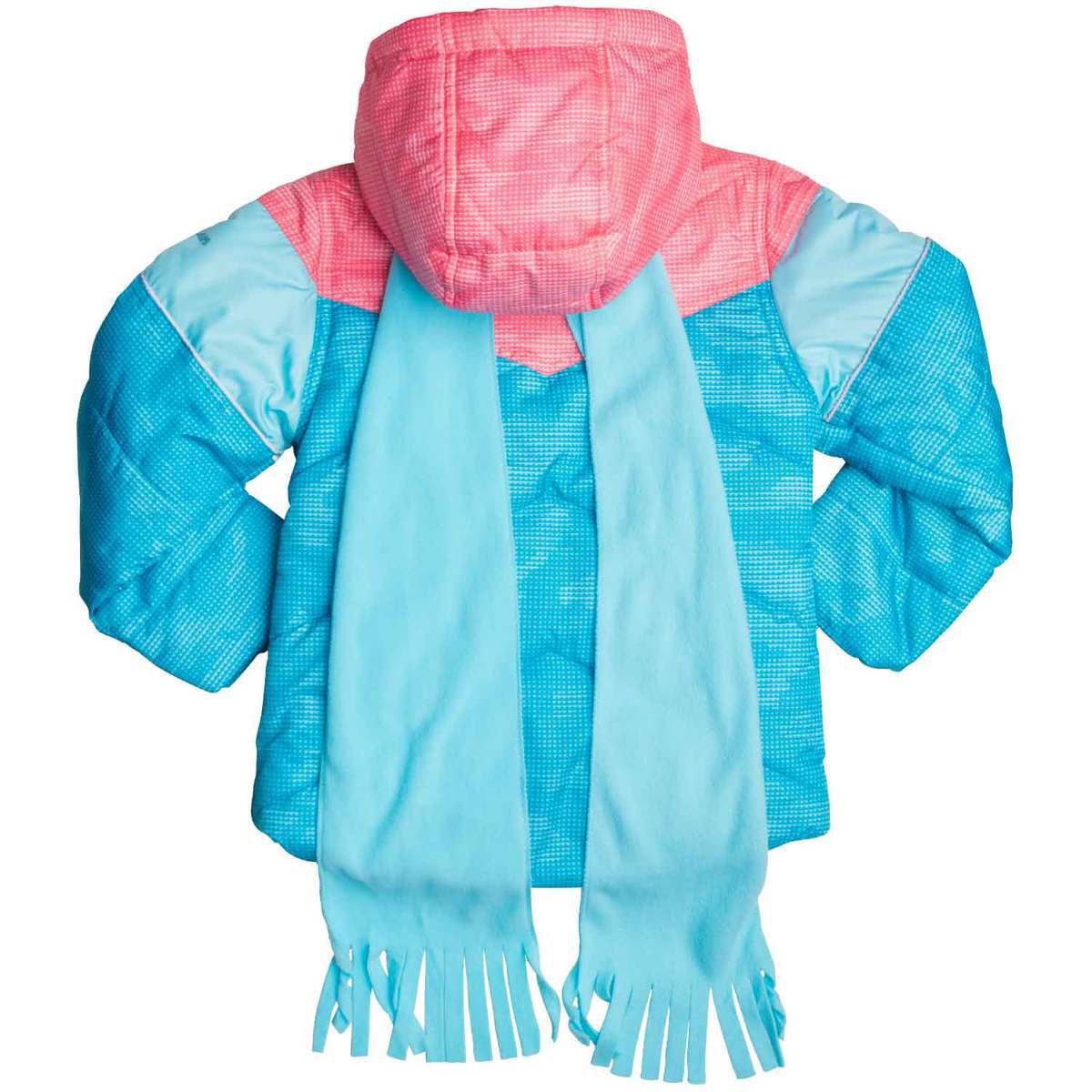 Swiss Alps Girls' Camo Scarf Puffer Winter Jacket Swiss Alps Girls' Camo Scarf Puffer Winter Jacket