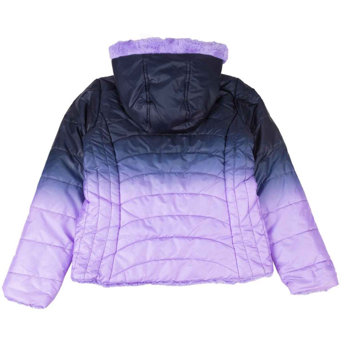 Pistachio Girls' Quilted Dip Dye Reversible Insulated Jacket Pistachio Girls' Quilted Dip Dye Reversible Insulated Jacket