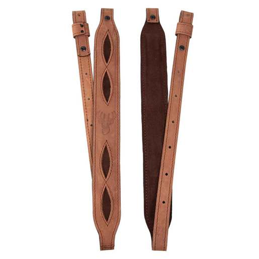 AA&E Cobra With Embossed Deer Head Leather Sling - Tan/Brown - Tan/Brown