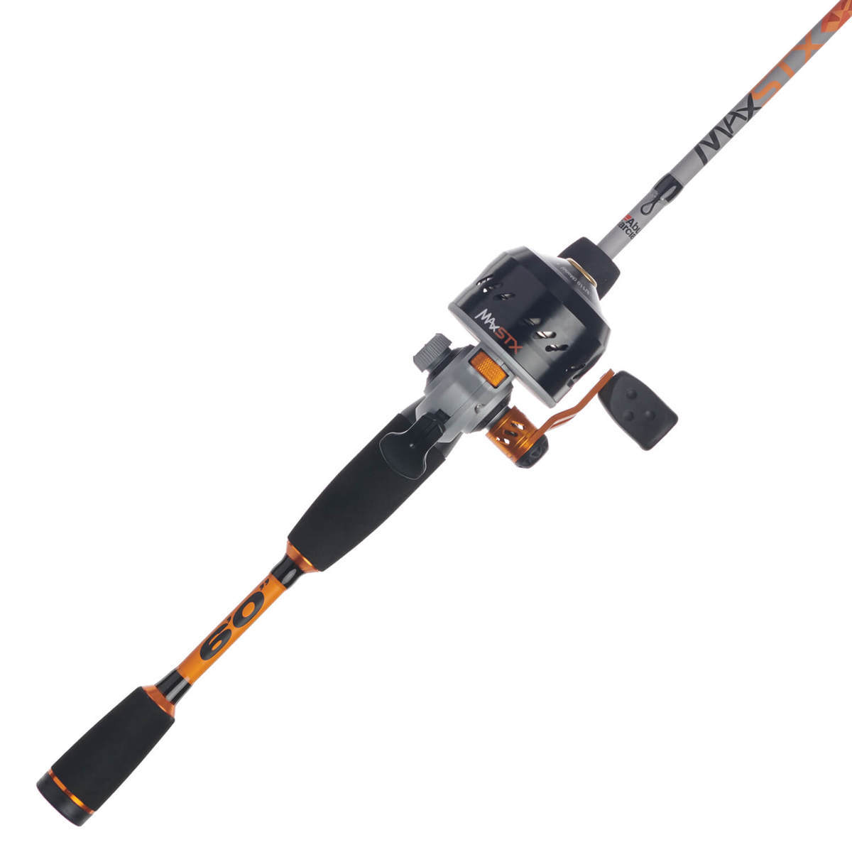 Abu Garcia Max STX Spincast Combo - 6ft, Medium Power, 2pc - Black, Grey, Orange 10 Abu Garcia Max STX Spincast Combo - 6ft, Medium Power, 2pc - Black, Grey, Orange 10