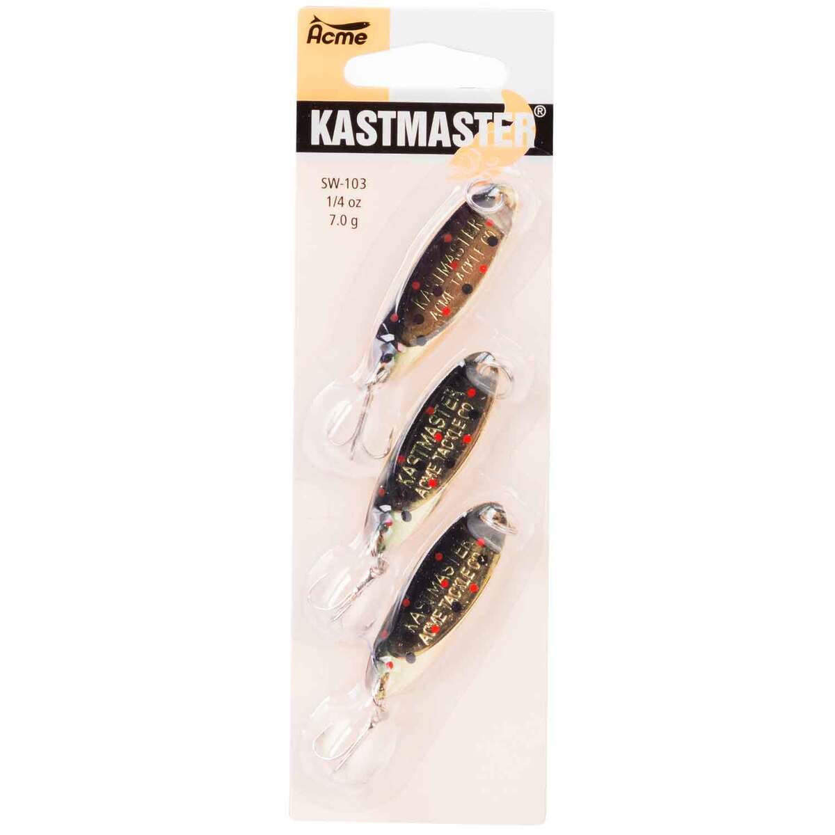 Acme Kastmaster Casting Spoon - Brook Trout, 1/4oz, 3pk - Brook Trout Acme Kastmaster Casting Spoon - Brook Trout, 1/4oz, 3pk - Brook Trout