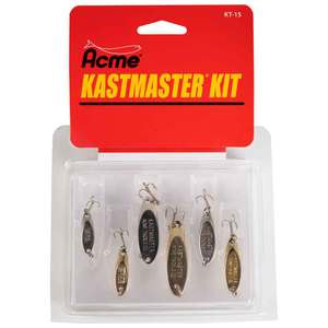 Acme Kastmaster Casting Spoon Lure Assortment - Gold/Chrome, Assorted