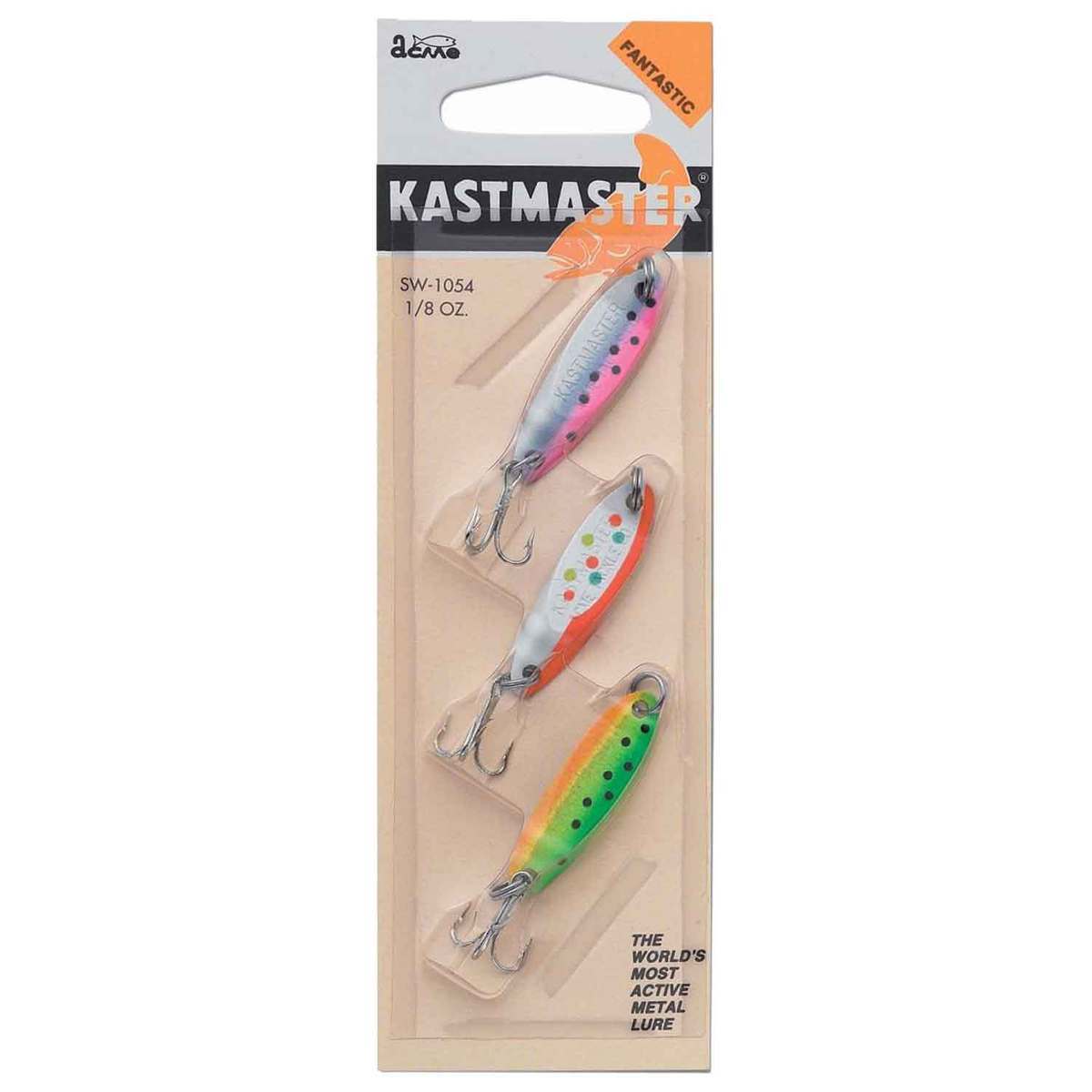 Acme Kastmaster Deluxe Casting Spoon Lure Assortment - Assorted, 1/8oz, 1-4/5in - Assorted Acme Kastmaster Deluxe Casting Spoon Lure Assortment - Assorted, 1/8oz, 1-4/5in - Assorted