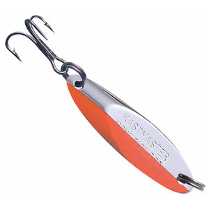 Acme Kastmaster Rattle Master Ice Fishing Spoon - Chrome Fluorescent  Stripe, 1/4oz